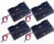 Yosawo 4-Pieces 3x1.5V(4.5V) AA Battery Holder Case,Black Plastic DIY Battery Storage Box with Red and Black Wire Leads (AA3)