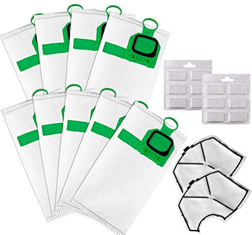 10 Sacchetti per Vorwerk Folletto VK140/150 con 2 Filtri