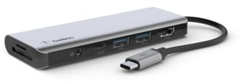Belkin AVC009btSGY, USB 3.2 Gen 1 (3.1 Gen 1) Type-C, 100 W, Silber,