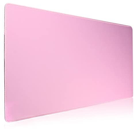 Hosimoln Gaming Mouse Mat, Large Mouse Pad Size 70x30CM Thickness 3MM,Premium-Textured Non-Slip & Waterproof Computer Mousepad with Stitched Edges for Gaming, Office & Home-70x30 Pink