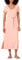Amazon Essentials Robe t-Shirt mi-Longue, ceinturée, à Manches Courtes Femme, Rose Corail, XS