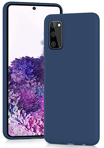 YATWIN für Samsung Galaxy S20 Hülle, Premium Silikon Handyhülle mit Kameraschutz, Seidig-Weicher Berühren Ultra Dünne Stoßfeste Kratzfeste Schutzhülle, Blau