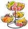 Mutool 4-Tier Fruit Basket, Kitchen Countertop Fruit Bowl, Metal Fruit Racks Decorative Fruit Bowls Stand Vegetable Snacks Holder, Bronze (JUEGBU845D)