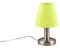 lightling Tischleuchte Mike, nickel matt Metall, Stoffschirm grün, Touch On Off, exkl. 1 x E14 max. 40W, ø 14 cm, Höhe 24 cm
