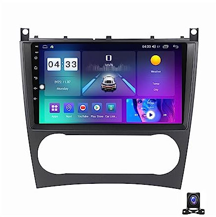 LSHTAR Autoradio Mit Bluetooth Freisprecheinrichtung, Doppel Din Stereo Radio 9 Zoll Touchscreen Für Benz C-Class W203 W209 C209 A209 Unterstützt 4G/SWC/Mirror Link/Carplay/Auto/DSP/FM AM,M700s