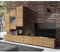 Lomadox Wohnwand Anbauwand Eiche Nb. 5-teilig Modern, mit 2 TV-Lowboards, 1 Hängevitrine mit Beleuchtung, 2 Hängeschränke