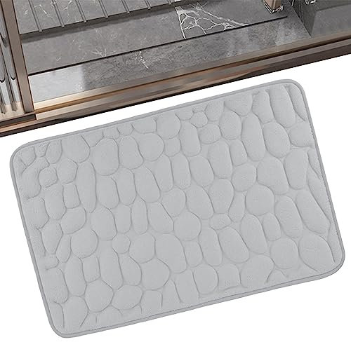 Huasean Foam Bath Mat, Super Absorbent Bath Mat,Extra Soft Non-Slip Bathroom Mat,Quick Dry Bath Mats For Bathroom Floor, Machine-Washable Bath Rug Foot Mat,50x80cm