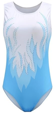 ZPFDSG Gymnastikanzug Mädchen Ballett-Trikots, ärmellos, glänzend, Diamant-Gymnastik-Trikot, einteilig, Ballett-Tanzkleidung, Bodysuit, Tanzkostüm for Mädchen (Color : Beige, Size : S)