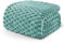 Exclusivo Mezcla Kuscheldecke Fleece Decke, Flauschige Sofadecke 150 x 200 cm, Jacquard-Überwurfdecke Wohndecke Tagesdecke, Warm und Leicht für Ganzjahreszeit, Celadon