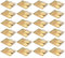 Tradienur - Pack de 24 bandejas y blondas rectangulares - Fabricación de cartón que incluyen blondas caladas 100% reciclables - Apto para uso alimentario - 38 x 31 cm - Color Dorado