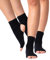 DRESP 2 Paar Yoga-Socken mit Anti-Rutsch | Stulpen Zehenfrei | Warme Baumwolle | Zehenfrei und Fersenfrei | Elegante Yoga Socke - Baumwoll-Mix (39-41, 2 Paar Schwarz/Schwarz)