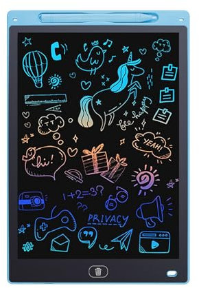 Lolileo LCD Schreibtafel Kinder, Blau LCD Schreibtafel, 12 Zoll LCD Maltafel Kinder, Doodle Board Für Kinder, LCD Maltafel Kinder, LCD Writing Tablet Grafiktabletts Schreibplatte Für Kinder/erwachsene