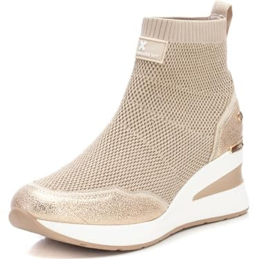 XTI - Zapatilla Mujer Beige - Calzado Cómodo y Versátil - Moda casual - Modelo 14240502 (Talla 38)