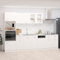 CIADAZ Juego de Muebles de Cocina 7 Piezas, Mueble Fregadero, Encimera, Módulos, Completas, Aglomerado Blanco