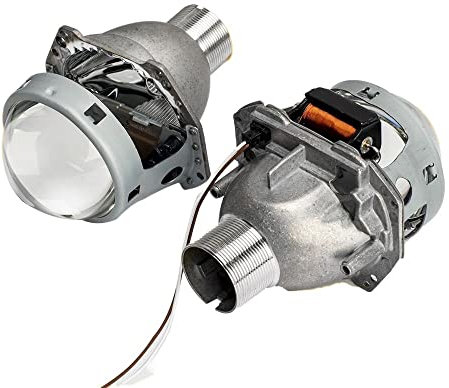 YUCHUANGYE Lot de 2 coques de télévision d'extérieur H4 de 7,6 cm avec support en métal pour projecteur de voiture - Ampoules D2S D2H pour phare de voiture - Rénovation extérieure