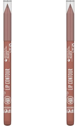 lavera Lip Contour - Mauve Brown 04 - Samtig-mattes Finish - cremiger Auftrag - Bio-Kokosöl & Bio-Sheabutter - VEGAN (Packung mit 2)