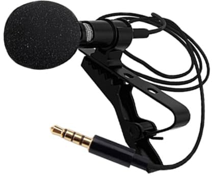 ULDIGI Lavalier Ansteckmikrofon mit Geräuschunterdrückung, 3, 5-mm Stecker | Omnidirektional, Tpe Kabel 150cm, Frequenzgang 65 Hz bis 18 Khz, Schwarz