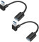 YACSEJAO 90 Grad USB 3.0 Verlängerungskabel 2Pack 0.5FT/15CM USB Typ A Stecker zu Buchse 5Gbps Datenübertragung Extender Adapter Kabel (Winkel oben)
