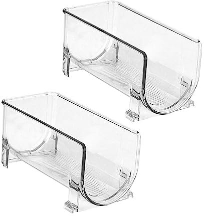 SECFOU 2st Schublade Weinregal Stapelmatte Für Flaschen Stapelbarer Weinspeicher Weinregale Wasserflaschen-Organizer Weinlagerung Im Kühlschrank Klarer Behälter Transparent Das Haustier