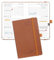 POPRUN Taschenkalender 2025 2026 Klein (Aug.2025-Dez.2026) Softcover mit PU-Leder, ca. A6 (16 x 10,5 cm), terminplaner 2025 2026 Klein 1 Woche 2 Seite mit Stiftschlaufe - Braun