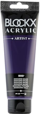 Blockx 60900BXC Fine Acrylic Semi-opaque and Satin -Dioxazine Mauve PV 23-120ml - Luxury Paint - Creative, Designing, Painting, Arts and Crafts, Colour