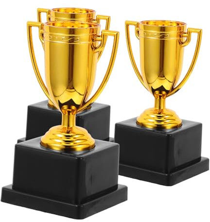 KOMBIUDA Mini-trophäen Pokale 3er-Pack Preispokale Aus Kunststoff Für Sportturniere Für Jungen Und Mädchen