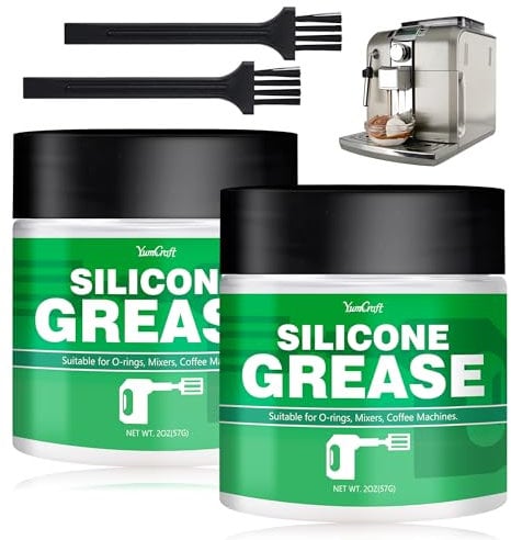 114g grasso al silicone, Grasso Alimentare per Macchina Caffe, Adatto per macchine da caffè da cucina, miscelatori, filtri, Non tossico e inodore, Facile usare, 4oz Food Grade Silicone Grease