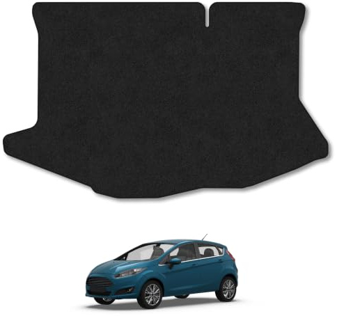 Fits Ford Fiesta (2008-2017) Carpet Boot Mat | Black Edge Trim Tailored Fit Boot Liner Full Coverage Protection Accessories Easy Clean Anti Slip Made in the UK