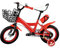 12 Zoll Fahrrad Kinderfahrrad für 2-4 Jahre alte Kinder, Mädchen Fahrrad mit Stützrädern & Korb, Anfänger Fahrrad Outdoor Indoor Fahrrad Geschenk für Jungen und Mädchen (Rot, 12 Zoll)