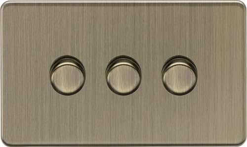Knightsbridge Intelligenter Dimmer, 3 G, 2-Wege, 10–200 W (5–150 W LED), antikes Messing