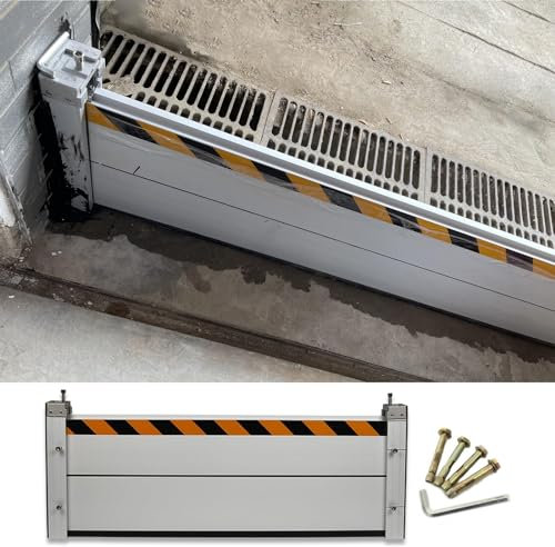 Garagentor-Hochwassersperre – 40 cm hohes Wetterschutz-Stopp-Kit für Kellerfenster, abnehmbare wasserdichte Abdeckung, ideal für Garagentor-Schwellerschutz