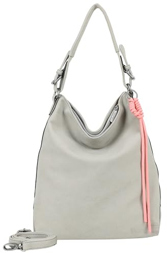 Fritzi Bitzi01 Suede Jacky Hobo Bag Vegan Lederimitat Damen Handtasche Alltag Reisen Reißverschluss abnehmbarem verstellbarem Schultergurt 34 x 32 x 15 cm – Rot, Grau, Pink, Schwarz, Blau, Olivgrün