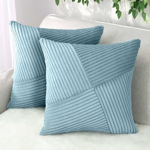 Amilian Kissenbezüge 2er Set 40x40 cm – Kissenhüllen mit Reißverschlus – Kissen Bezug für Sofa, Zierkissen & Dekokissen – pflegeleicht & modern - Ozeangeheimnis
