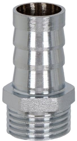 Raccord de tuyau coudé droit en laiton chromé, 1/8, 1/4, 3/8, 1/2 BSP mâle/femelle 4, 6, 8, 10, 12, 16, 19 mm(Male,6MM_3/8)