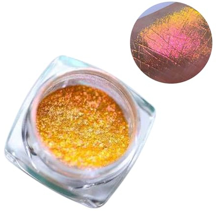 Coloretto Nagelpuder, Chrom, Nagelpuder, Farbwechsel-Pigment, Glitzer, Spiegeleffekt, Glitzer, Coloretto-Nagel