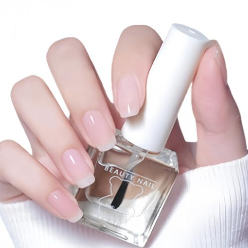 Clear Nail Polish,Clear Nail Varnish,Cl/ear 2 in 1 Water-Based Top Coat,Base Coat & Nail Protector,Quick Dry & Long Lasting Na/ils Protection,Use with Multiple Coloured Glossy Finish,For Women DIY