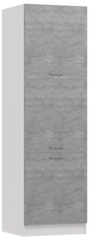 roe furniture Küchenhochschrank – Hochschrank mit 3 Türen & Einlegeböden – Küchenschrank 60×202×44 cm – Vorratsschrank aus Holzwerkstoff, melaminbeschichtet