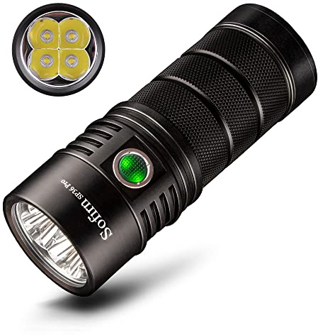 Linternas Led Alta Potencia Sofirn 8000LM, Anduril2 Con Modos Ricos, Linterna Led Recargable Con USB-C, Impermeable IPX8, 4 LED, Adecuada Para Camping, Pesca Y Emergencias
