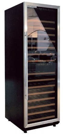 Plenti WeinCase Cave à vin 450 l avec 15 étagères et 2 zones de climatisation Noir/chromé