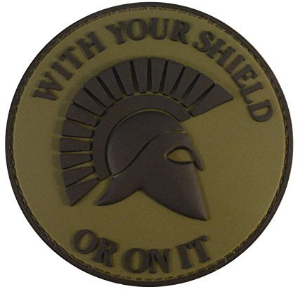 PVC Spartan kompatibel mit Velcro Aufnäher für Rucksäcke,Mützen Patches,Aufnäher für Caps,Spartaner Patch,Airsoft Patches,Taktische Patches,Morale Patches Klettversc (Ranger Green)