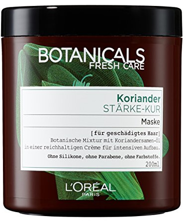 Botanicals tiefenpflegende Haarmaske Fresh Care Koriander Stärke-Kur, Maske für geschädigtes Haar, Haarpflege ohne Silikon, 1er Pack (1 x 200 ml)
