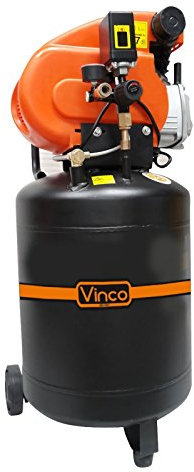 Compressore verticale 50 LT Vinco 60611 doppio manometro 8bar monofase 195 l/m. MEDIA WAVE store ®