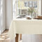 Deconovo Leinenoptik Tischdecke WasserabWeißend Tischwäsche Lotuseffekt, 130x280 cm, Beige
