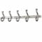 Loberon Hakenleiste Pincé, mit fünf Haken, Nostalgischer Charme, Einzigartige Oberflächenstruktur, Klassisches Design, Hakenboard, Garderobe, Aluminium, antiksilber