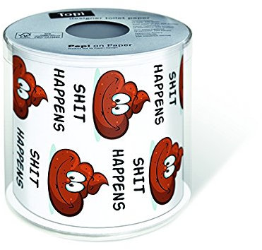 1 Toilettenpapier Haufen Shit 200 Blatt/Rolle, 3-lg, Klarsicht-Dose