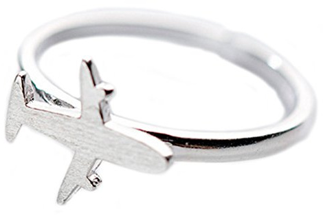 Helen de Lete Bereiftes Flugzeug 925 Sterling Silber offenen Ring