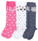 TupTam Mädchen Knielange Socken Gemustert 3er Pack, Farbe: Farbenmix 1, Socken Größe: 27-30