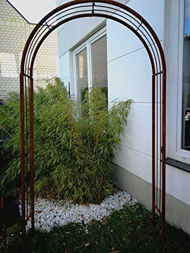 Zen Man Edelrost Garten Rosenbogen Rost aus Metall Garten Rankhilfe Spalier Rost Rosenranke Handarbeit 120 * 30 * 220cm 031926-1