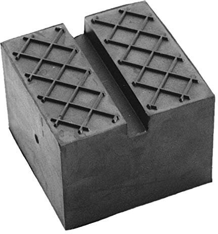 Gummiauflage viele Größen für Wagenheber Hebebühnen Rangierwagenheber Unterstellbock Gummiklotz universal Gummiblock für KFZ PKW SUV Reifenwechsel Werkstatt Schutz Auto (65x65x50 Nut+Waffel)
