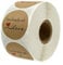BovoYa 500 Stück Kraftpapier-Aufkleber Runde Aufkleber Handmade with Love Sticker für Backen Geschenktüten Briefumschlag Hochzeit